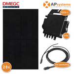 PV Systeem - DMEGC 375Wp - APSystems Micro omvormer - Zonder onderconstructie
